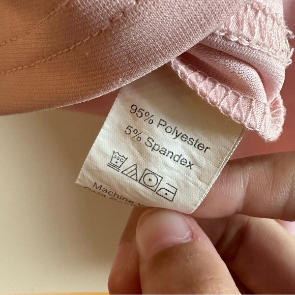 ROMWE Collared Cropped Pink Shirt - Picture 4 of 4